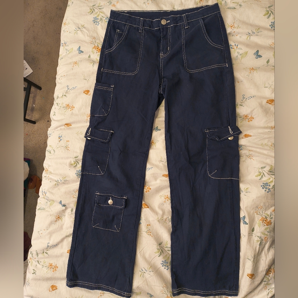 Classic Navy Women's Straight Leg Jeans